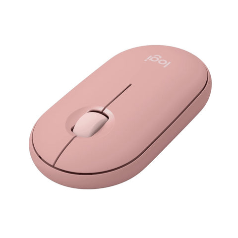 Raton inalambrico pebble mouse 2 m350s rosa bluetooth