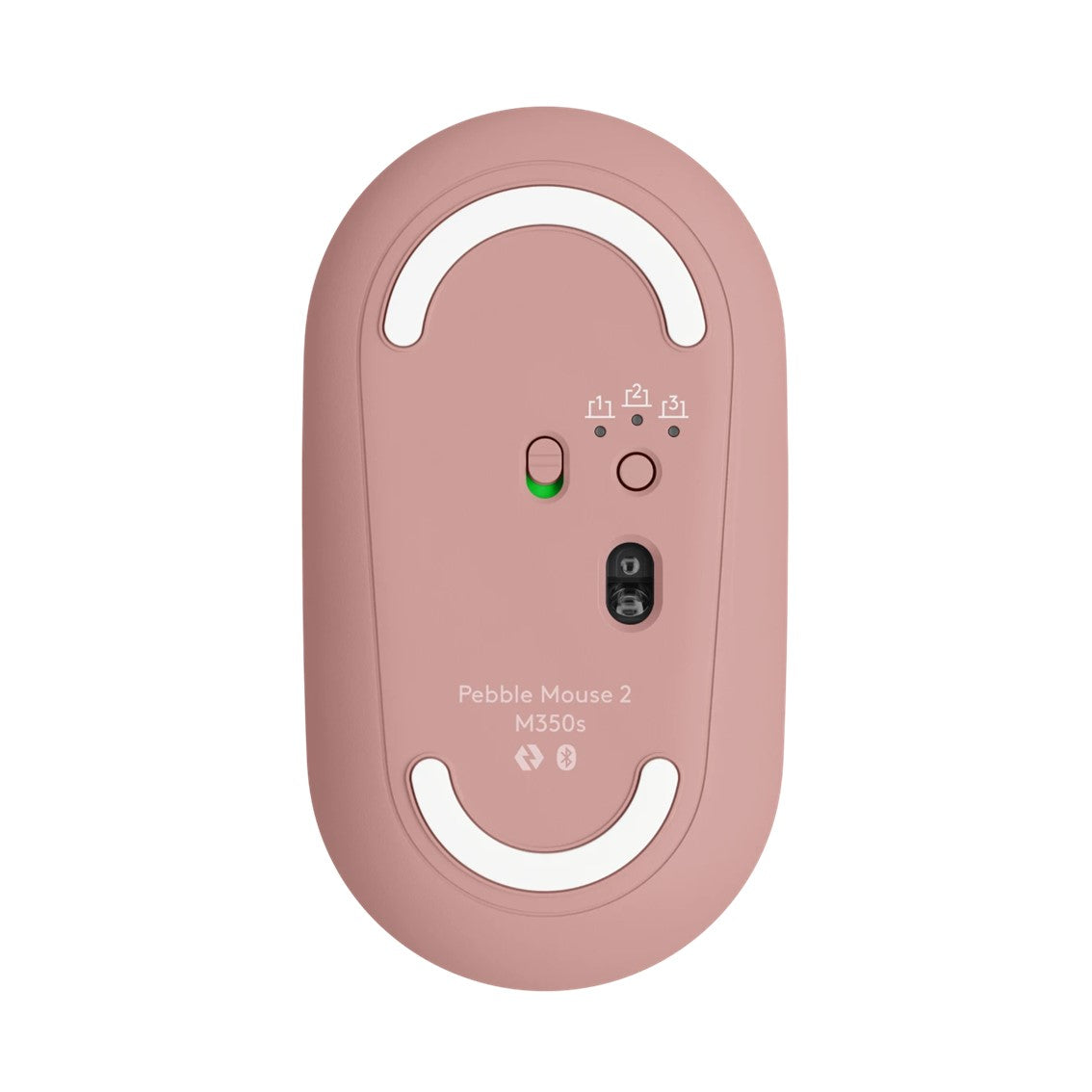 Raton inalambrico pebble mouse 2 m350s rosa bluetooth