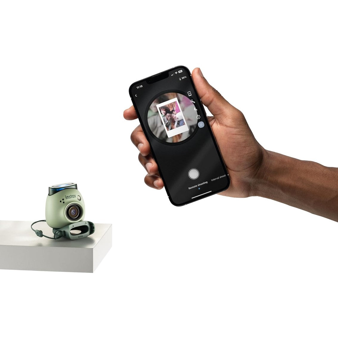 Camara fujifilm instax pal gem pistacho