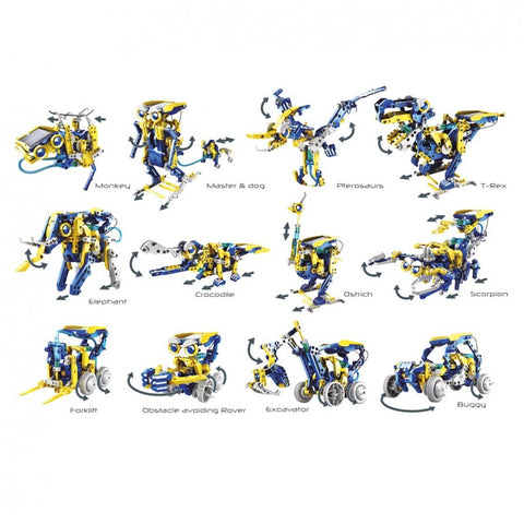 Kit 12 en 1 deqube robot construcciones solar hidraulica pegi 8