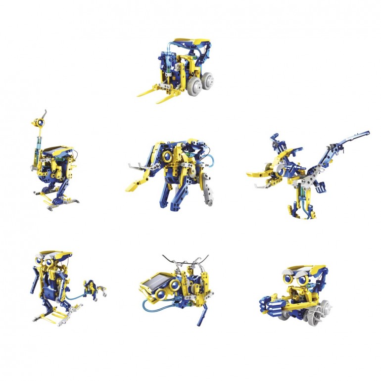 Kit 12 en 1 deqube robot construcciones solar hidraulica pegi 8
