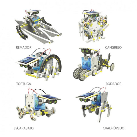 Kit 14 en 1 deqube robot construccion solar pegi 8