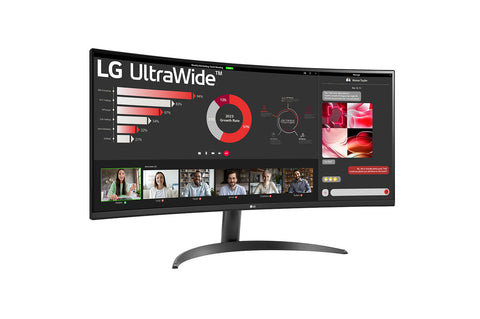 Monitor led lg 34wr50qc - b 34pulgadas 3440 x 1440 5ms hdmi displayport gaming