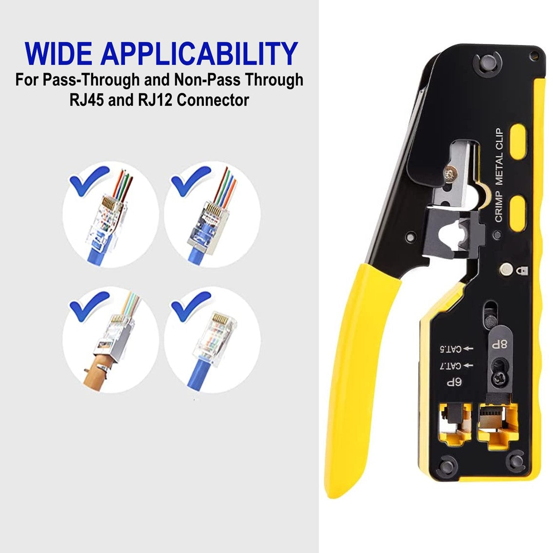 Crimpadora ewent ew9006 para cat.5e - cat.6 - cat.6a - cat.7 - rj11 - rj12