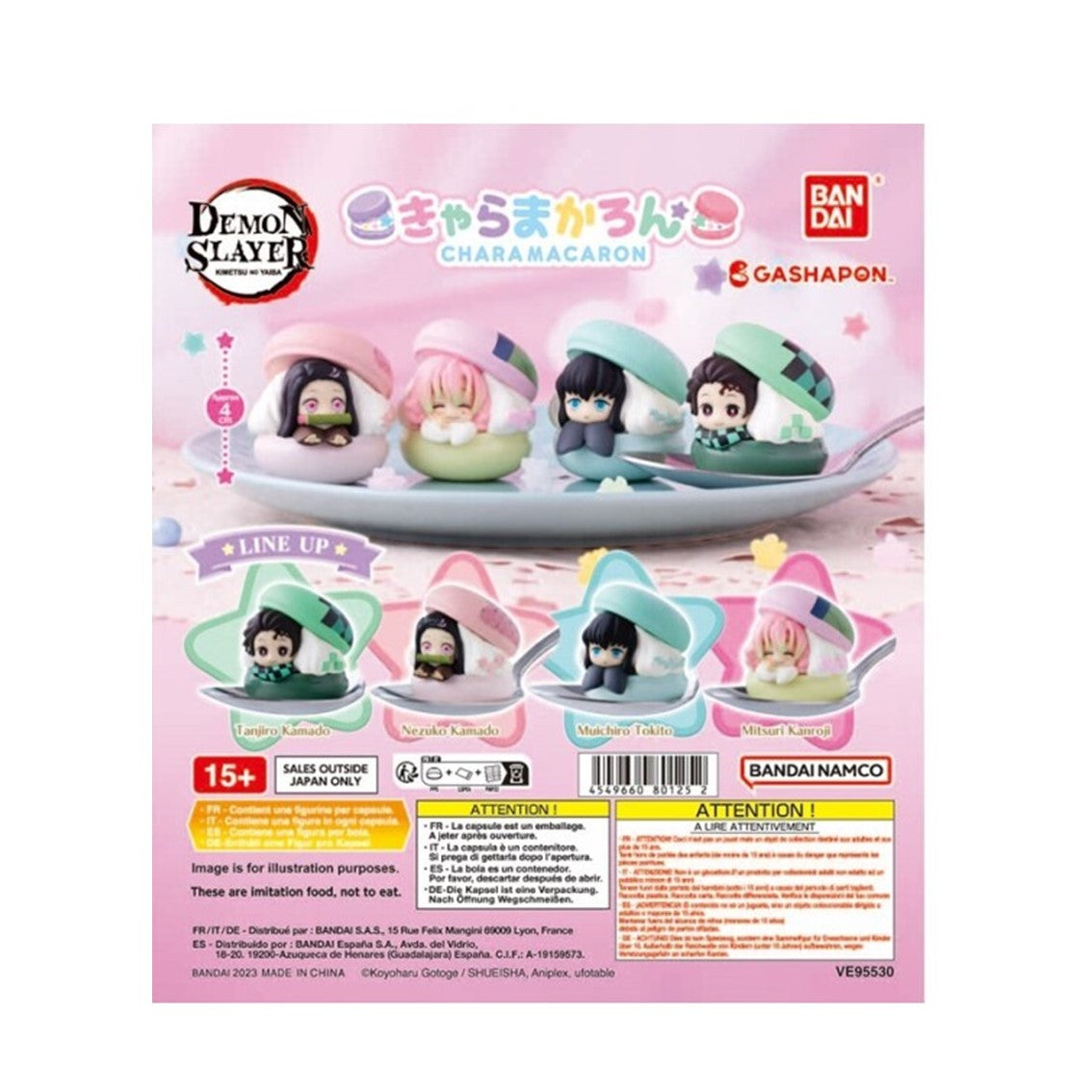 Surtido gashapon bandai figuras lote 20 articulos demon slayer macaron mascot