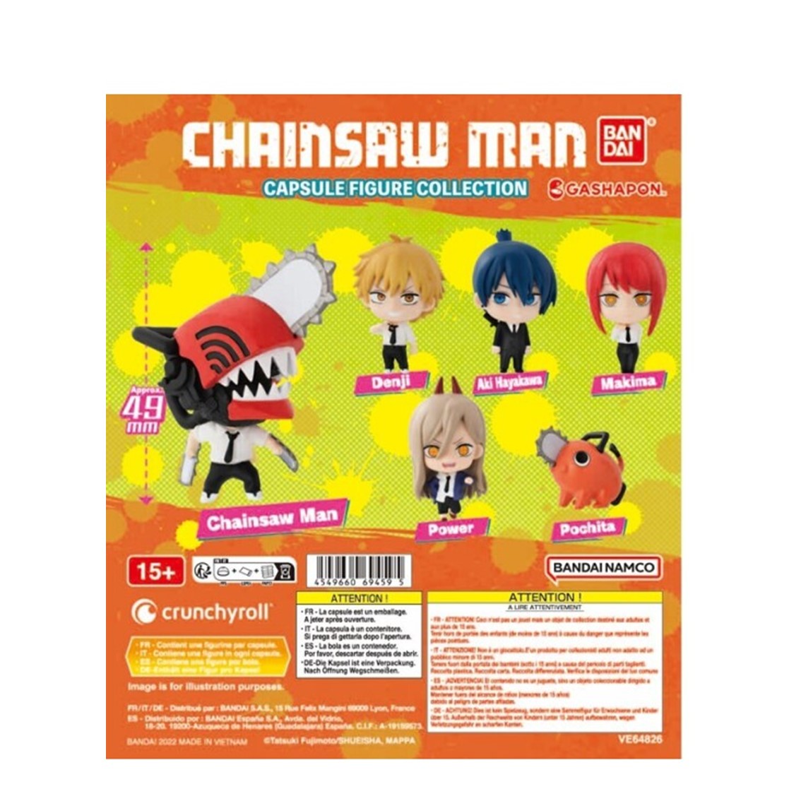 Set gashapon figuras bandai lote 30 articulos chainsaw man capsule figure collection