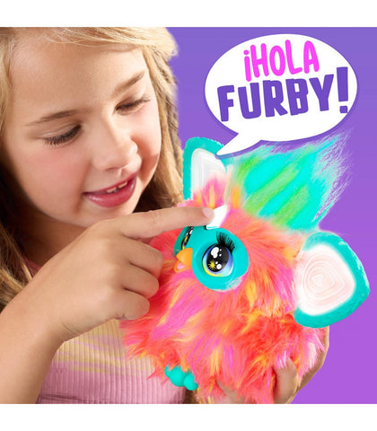 Juguete interactivo hasbro furby naranja coral