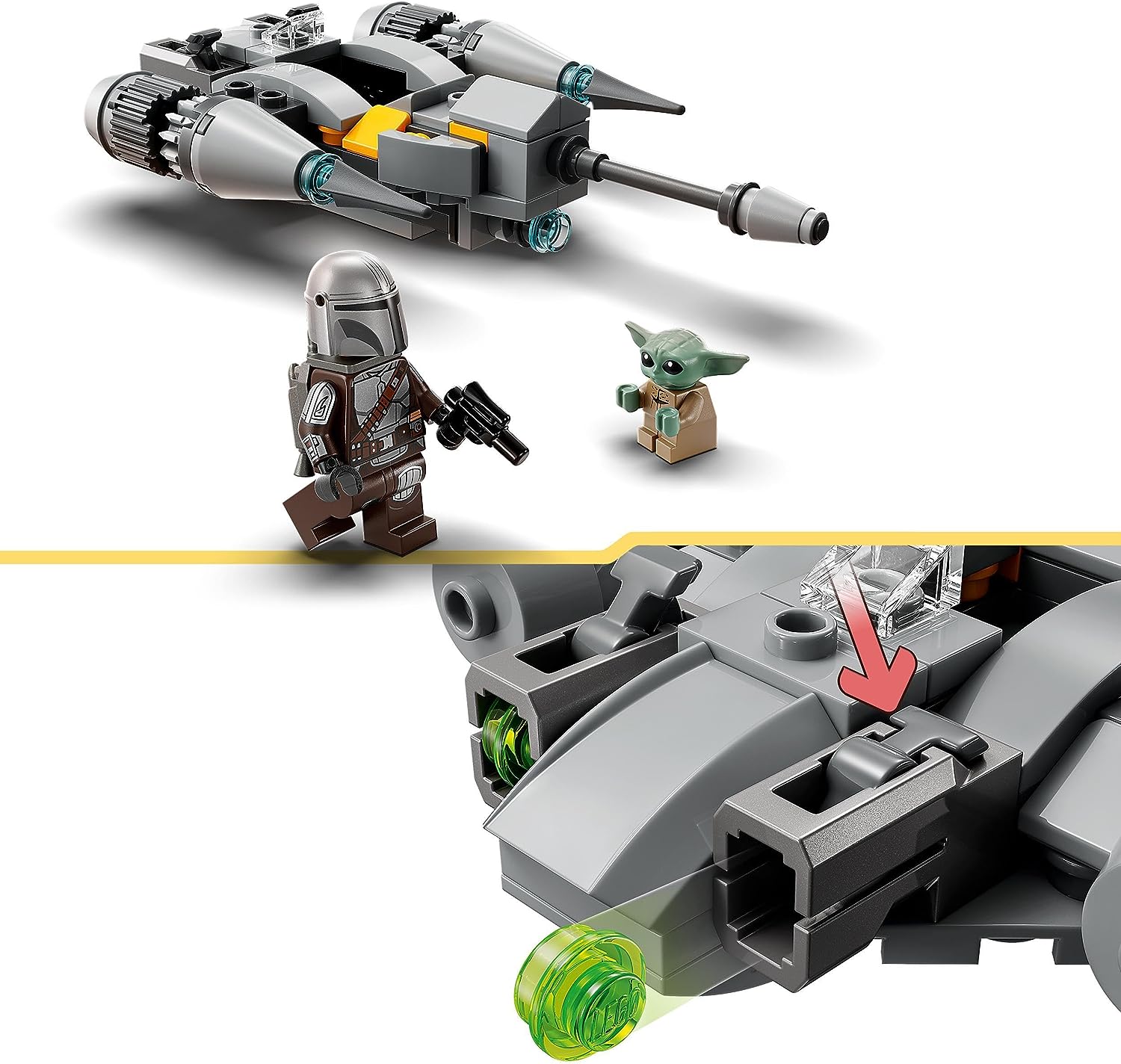 Lego star wars the mandalorian microfighter caza estelar n - 1