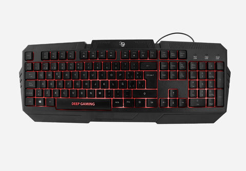 Kit teclado + raton + auriculares + alfombrilla deep gaming x - wing 2