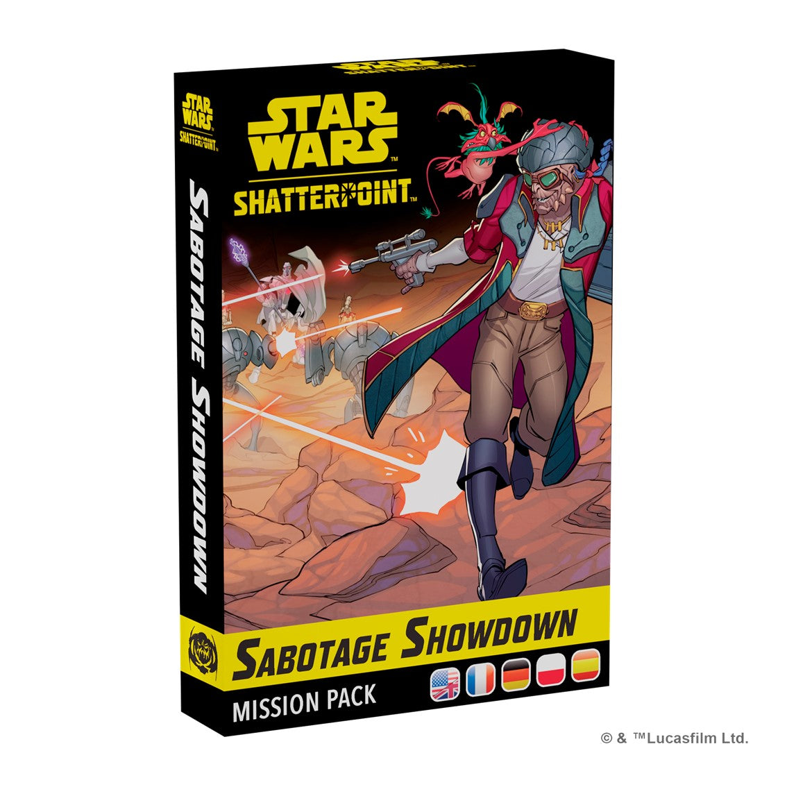 Juego de mesa star wars shatterpoint sabotage showdown mission pack edad recomendada 14 años