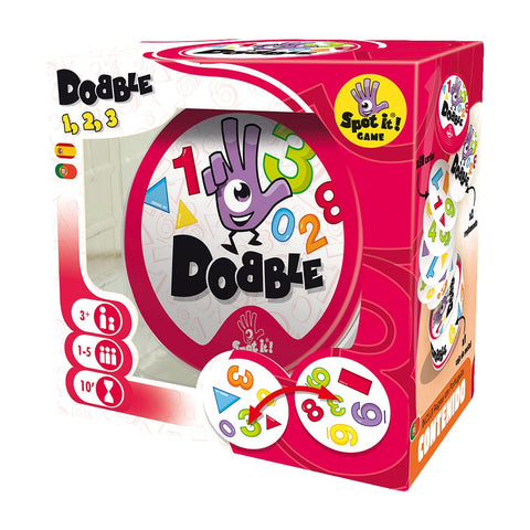 Juego de mesa dobble formas y numeros edad recomendada 3 años