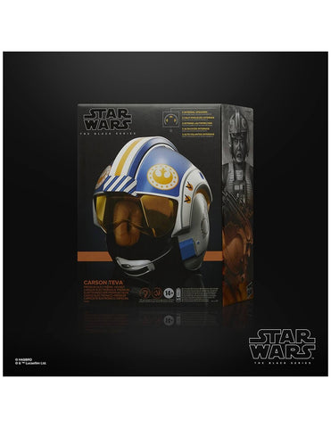 Réplica casco electronico hasbro star wars the black series carson teva