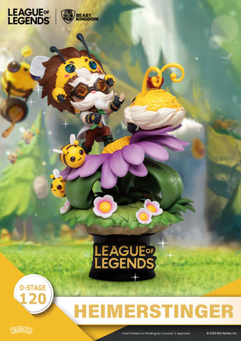 Set de 2 figuras beast kingdom dstage league of legends nunu beelump y heimerstinger