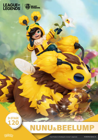 Set de 2 figuras beast kingdom dstage league of legends nunu beelump y heimerstinger