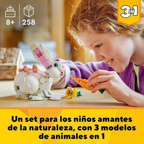 Lego creator conejo blanco