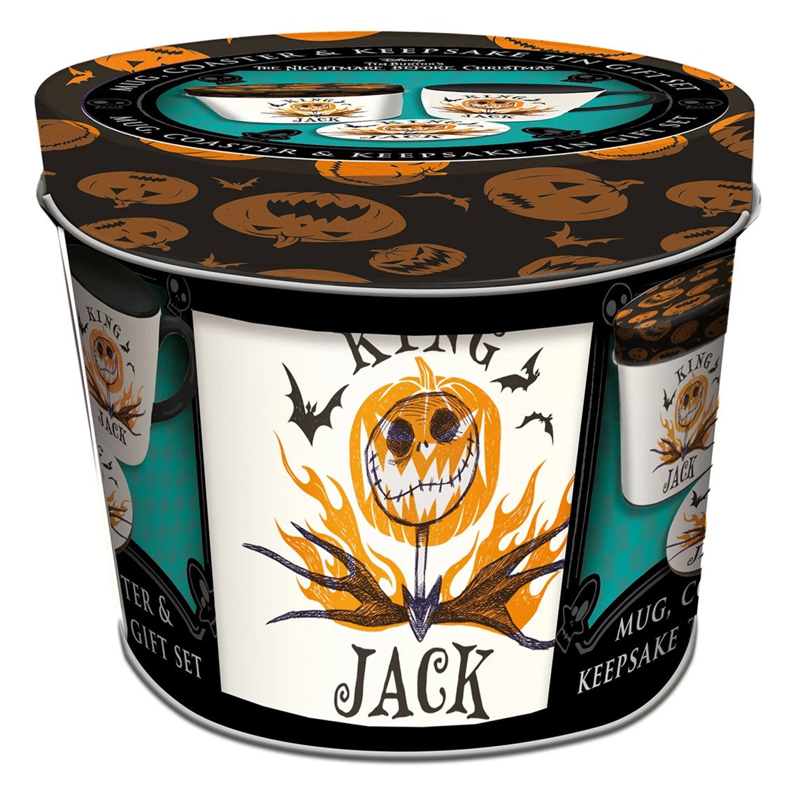 Set de taza posavasos + lata pyramid pesadilla antes de navidad