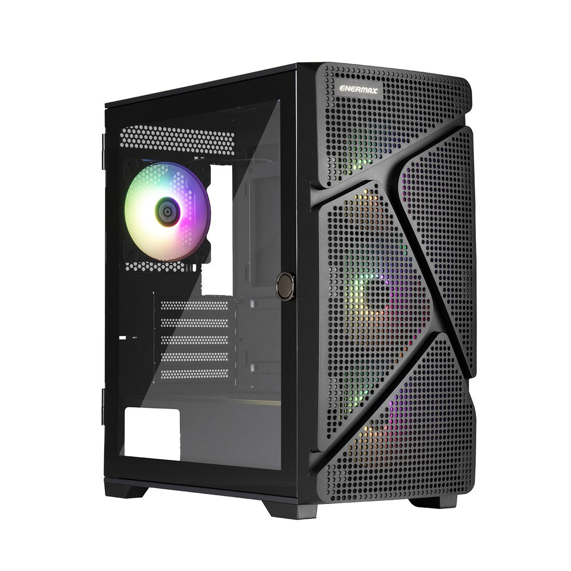 Caja ordenador gaming enermax marbleshell ms21 micro - atx cristal templado negro