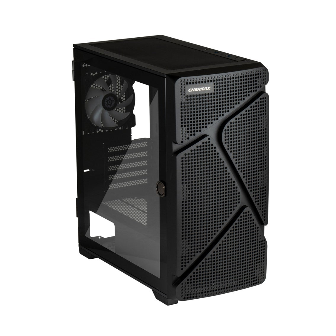 Caja ordenador gaming enermax marbleshell ms21 micro - atx cristal templado negro