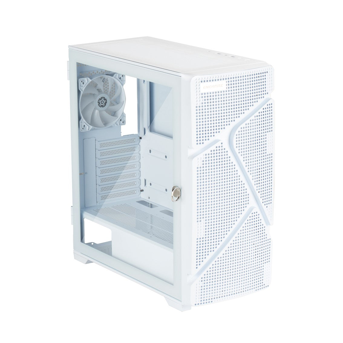 Caja ordenador gaming enermax marbleshell ms31 atx cristal templado blanco