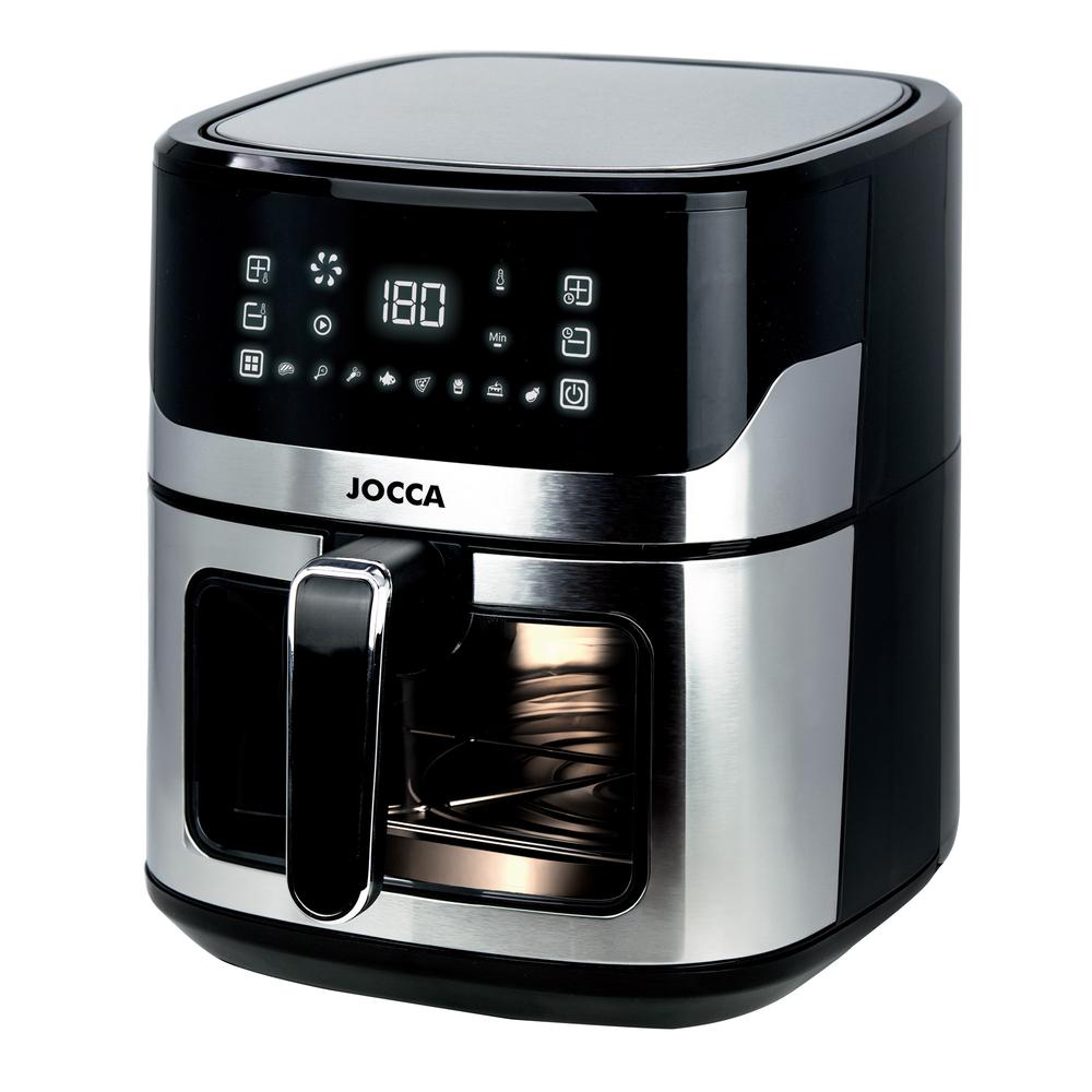 Freidora de aire sin aceite jocca digital con ventana 6.5l -  1600w -  modelo 2296