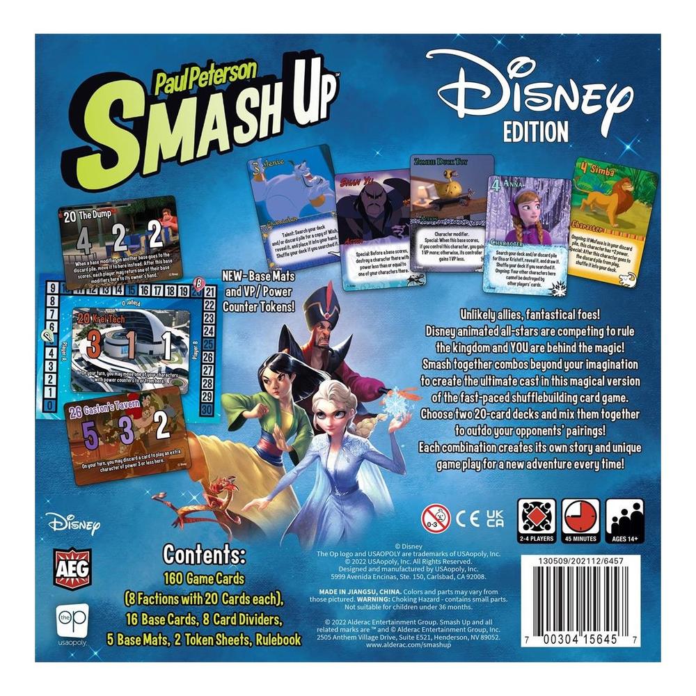 Juego de mesa smash up disney edition edad recomendada 14 años (ingles)