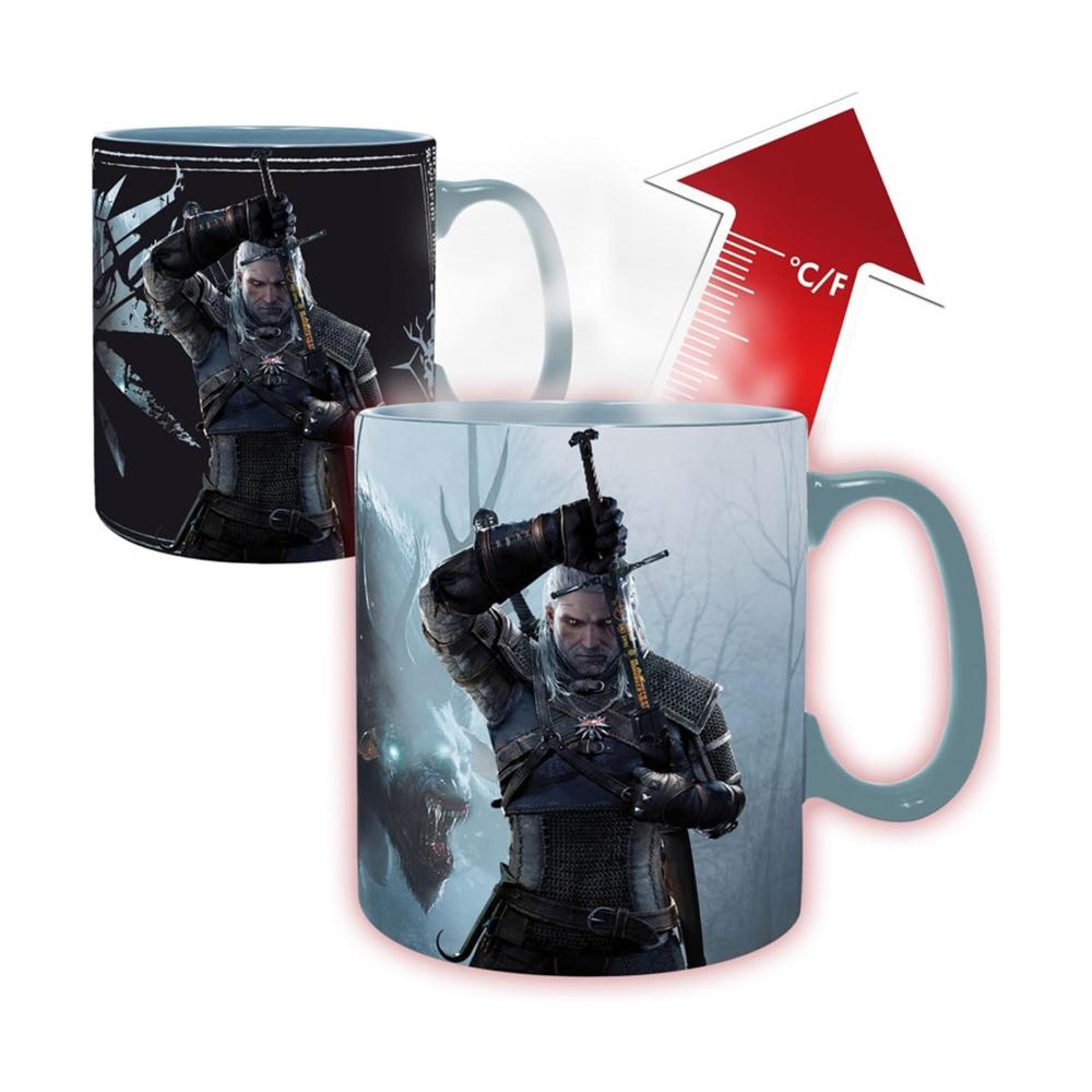 Taza abystyle the witcher geralt & ciri 460 ml