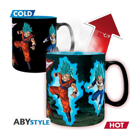 Taza abystyle dragon ball super saiyans vs black 460 ml