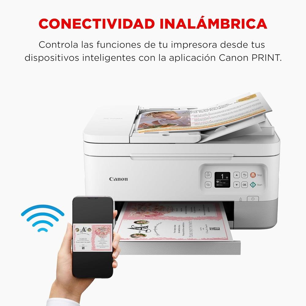 Multifuncion canon pixma ts7451i inyeccion color wifi -  duplex impresion -  blanca ppp