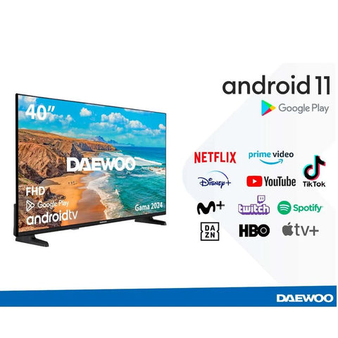 Tv daewoo 40pulgadas led fhd - 40dm62fa - android smart tv