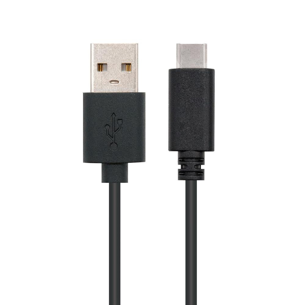 Cable usb 2.0 3a tipo usb - c - m - a - m negro 1.0m nanocable