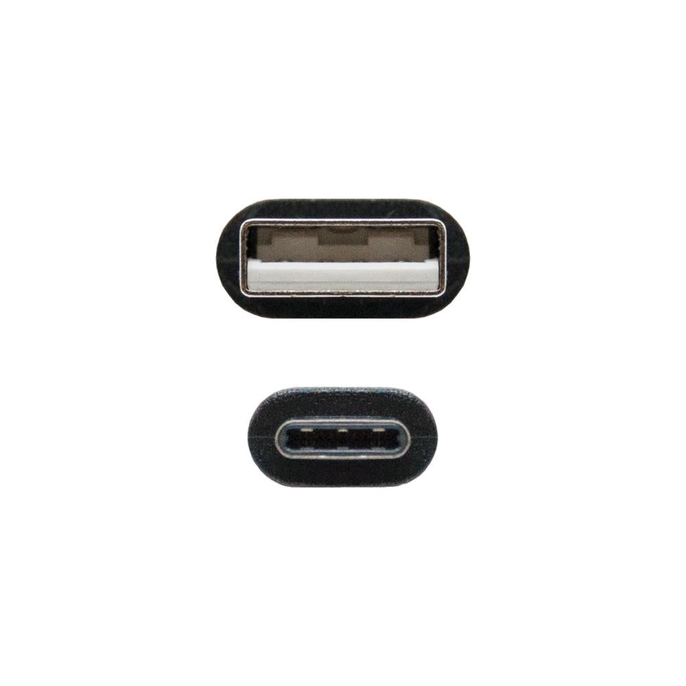 Cable usb 2.0 3a tipo usb - c - m - a - m negro 1.0m nanocable