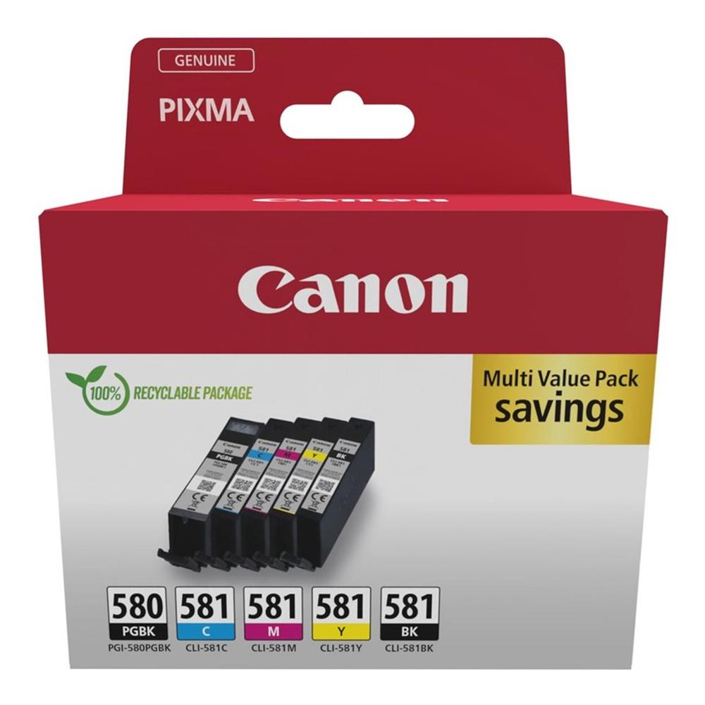 Multipack canon pgi - 580 pgbk + cli - 581 cymbk