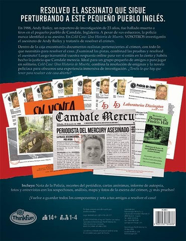 Juego de mesa cold case 1 una historia de muerte caso policial