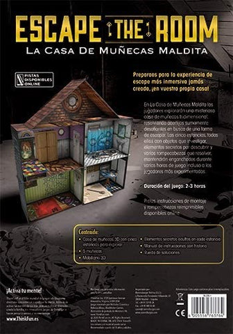 Juego de mesa escape the room la casa de muñecas maldita