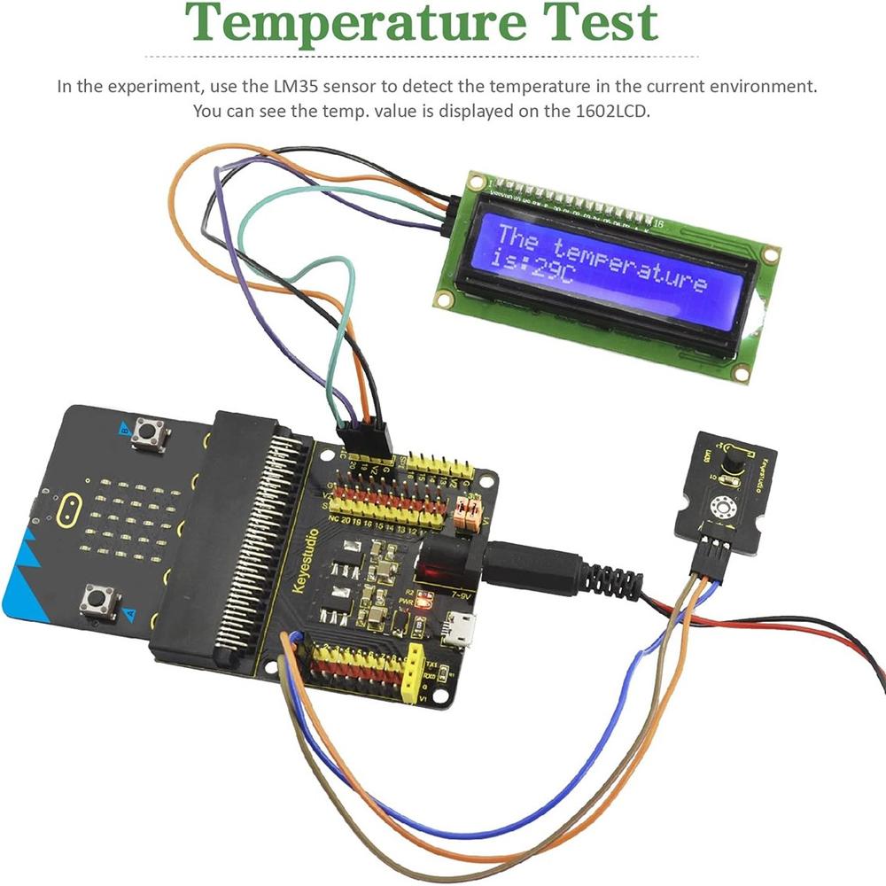 Starter kit sensores y actuadores micro:bit keyestudio 37 en 1