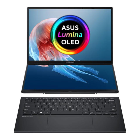 Portatil asus zenbook duo oled ux8406ma - pz255w intel ultra i9 185h 14pulgadas tactil 3k 32gb ssd1tb wifi bt w11