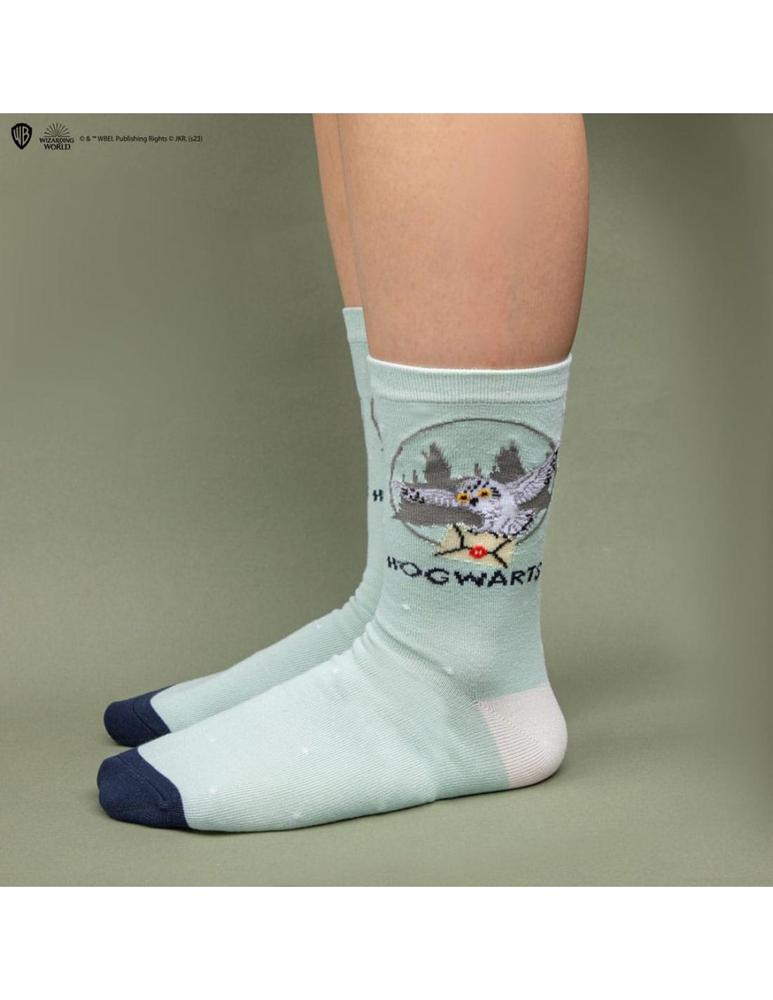 Set 3 pares de calcetines cinereplicas harry potter hedwig