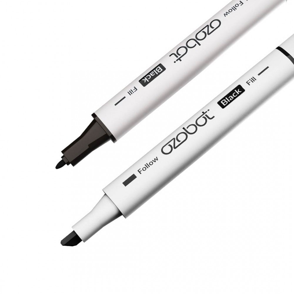 Rotuladores ozobot color code doble punta colores negro rojo azul verde