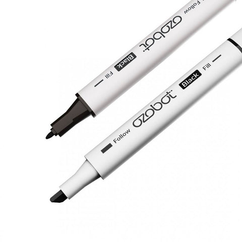 Rotuladores ozobot color code doble punta colores negro rojo azul verde