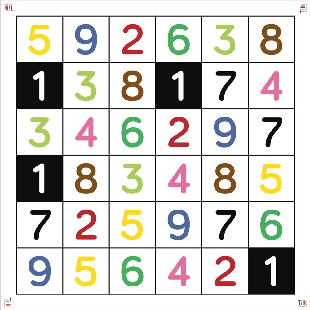 Tapete numeros tilk bee - bot - blue - bot