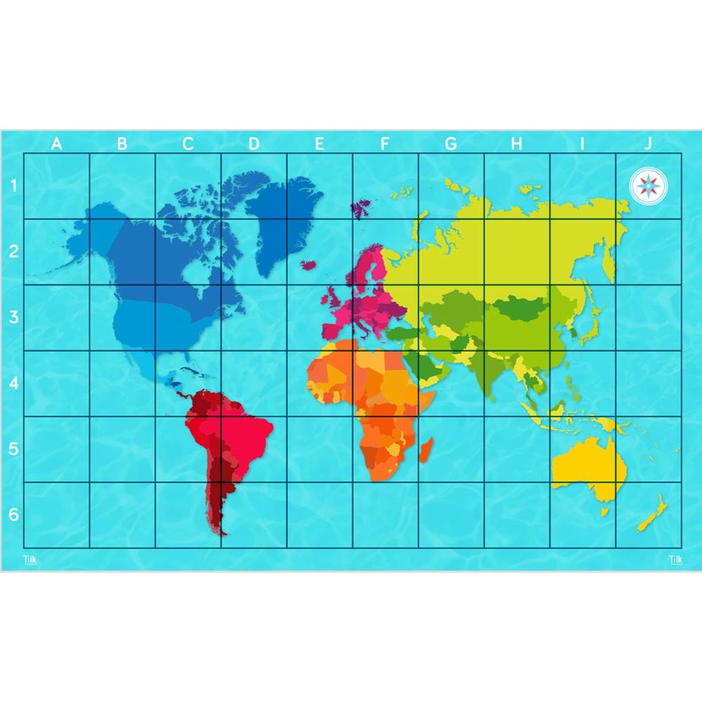 Tapete mapa mundi tilk bee - bot - blue - bot