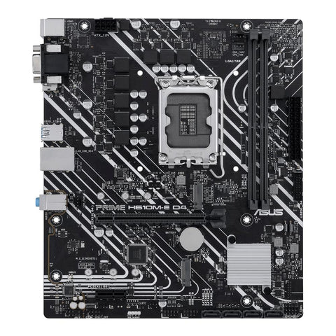 Placa base asusprime h610m - e d4 - csm socket 1700 ddr4 x2 max 64gb 3200mhz hdmi d - sub displayport matx