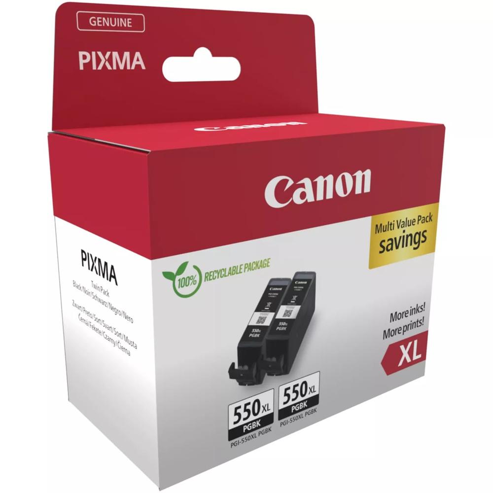 Pack cartucho tinta canon pgi - 550xl negro 2 uds