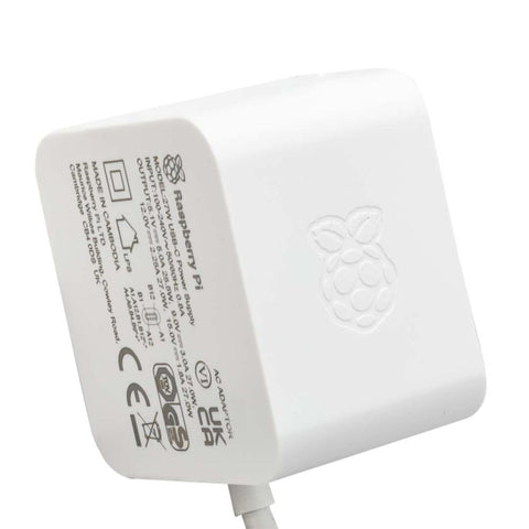 Fuente de alimentacion cargador raspberry pi 5 usb c 27 w color blanco