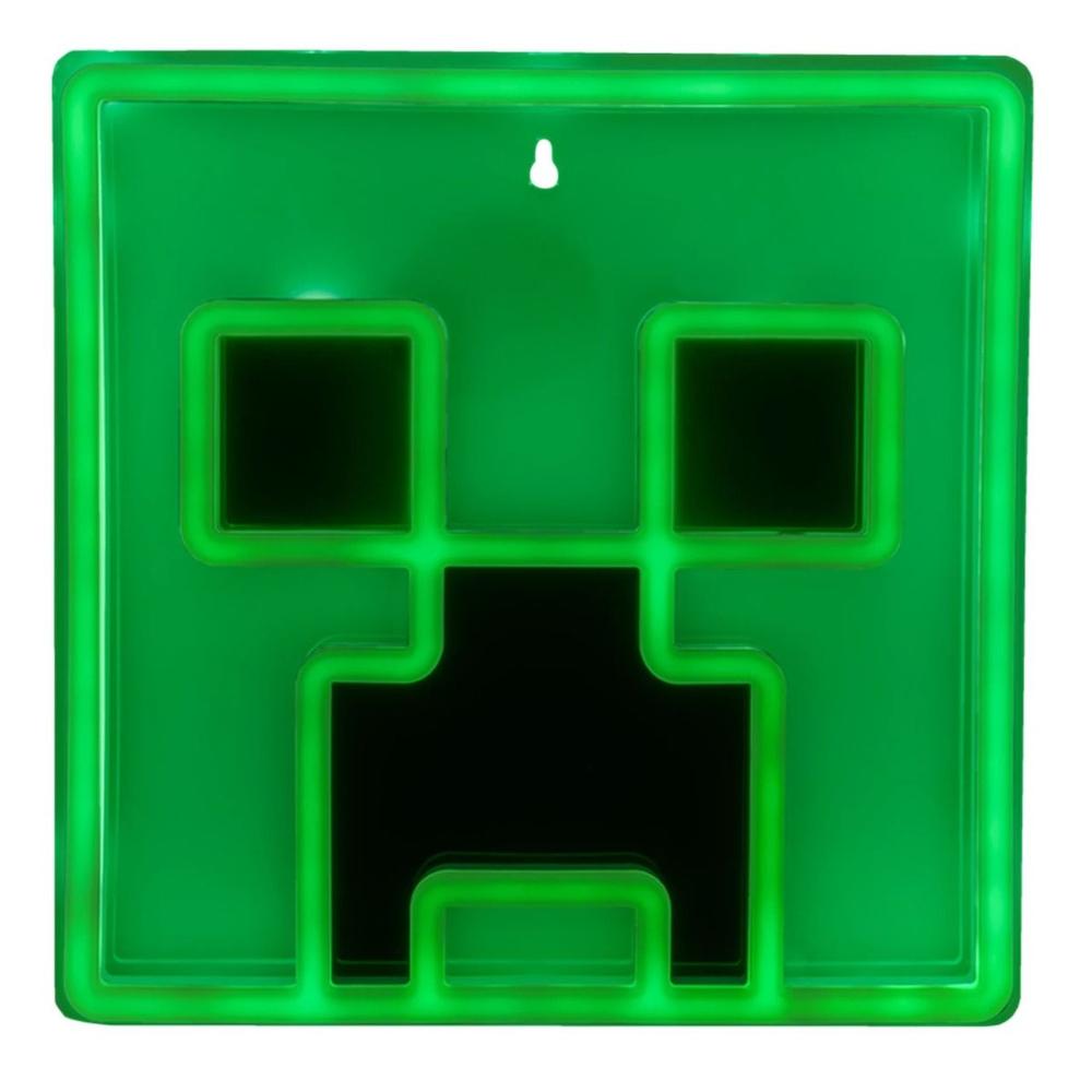 Lámpara de pared paladone minecraft creeper luz led neon