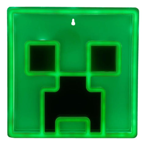 Lámpara de pared paladone minecraft creeper luz led neon