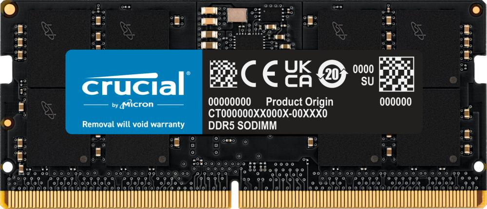 Memoria ram ddr5 24gb crucial - sodimm - 5600mhz - pc5 44800 - cl46 - 1.1v