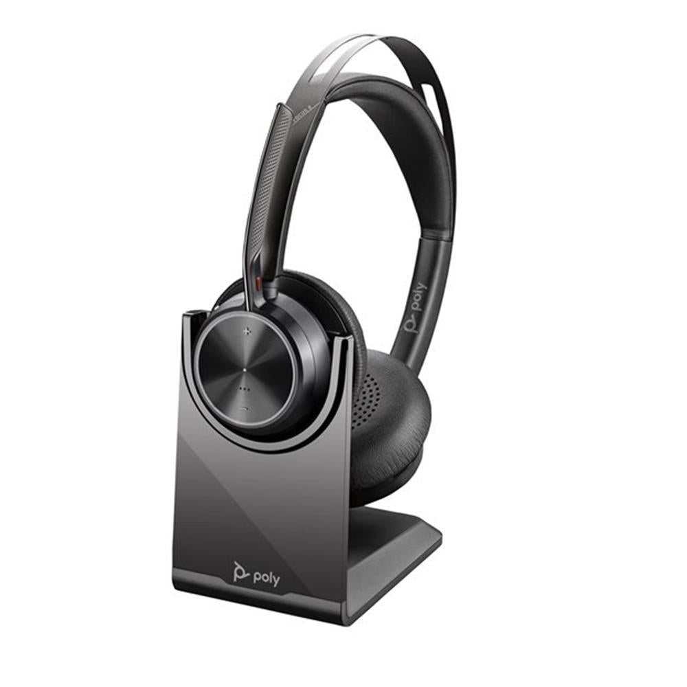 Auriculares poly voyager focus 2 usb - c con base de carga