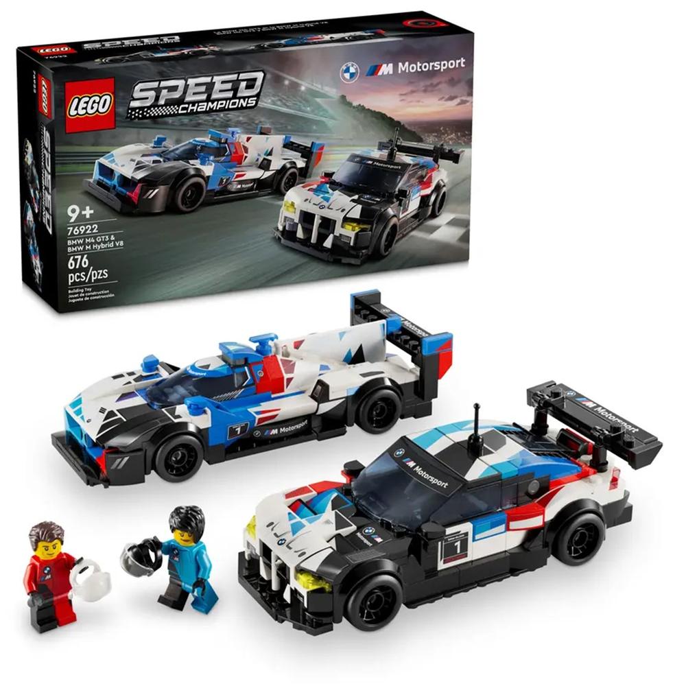 Lego coche de carreras bmw m4 gt3 y bmw m hybrid v8