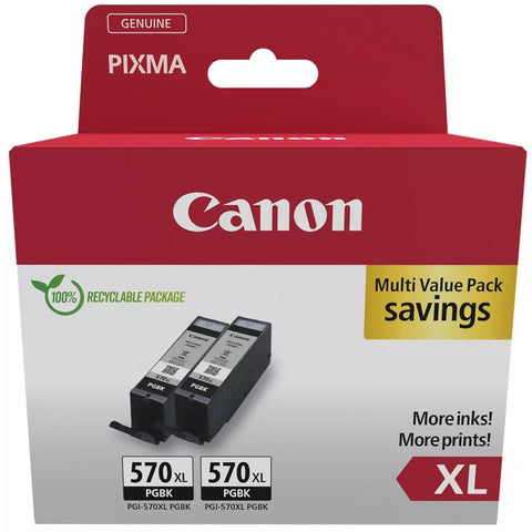 Pack cartucho tinta canon pgi - 570xl negro 2 uds